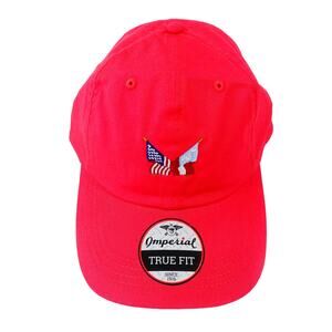 Secession Golf Club Imperial True Fit Red Cotton Adjustable Hat NWT